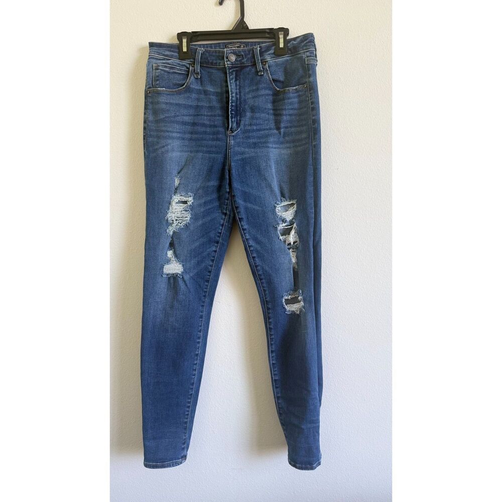 Abercrombie Fitch Simone Womens 30 10R High Rise Super Skinny Distressed Jeans